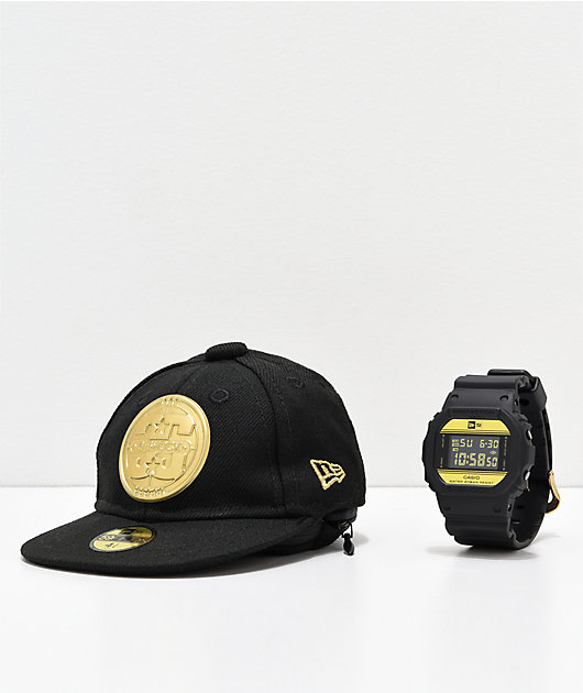 G-Shock x New ERA DW5600 Black & Gold Digital Watch