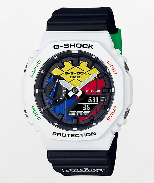 G-Shock x Rubiks GAE2100RC-1A Black & Multi Digital & Analog Watch