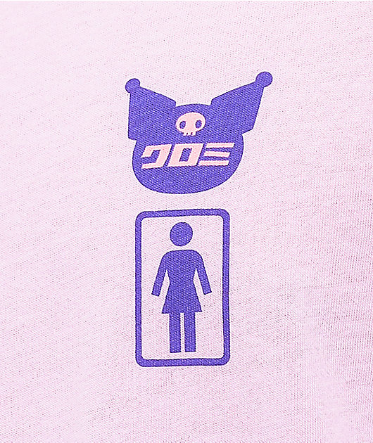 Hybrid Tees Juniors My Melody and Kuromi Womens Crew Neck Long Sleeve Hello Kitty Sweatshirt | Purple | Juniors Large | Shirts + Tops Sweatshirts