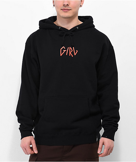 GIRL Vertigirl Back Patch Black Hoodie