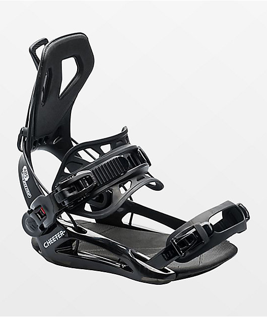 GNU Cheeter Black Snowboard Bindings 2024