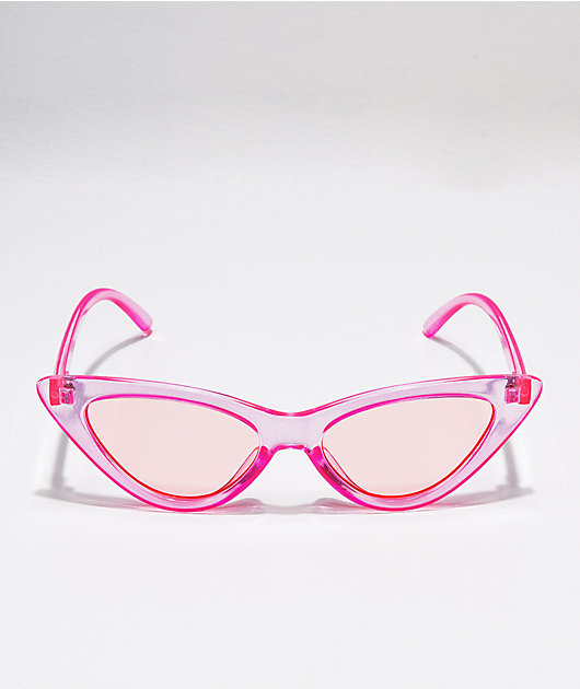 Incorrecto simbólico taburete Gafas de sol ojo de gato en rosa transparente