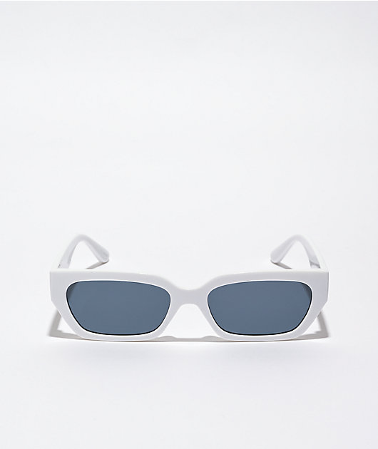 Gafas de sol rectangulares blancas y negras