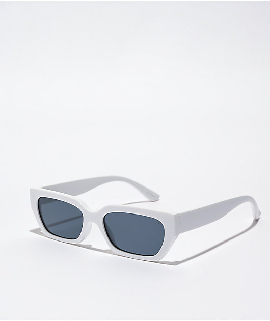 Gafas de sol rectangulares blancas y negras