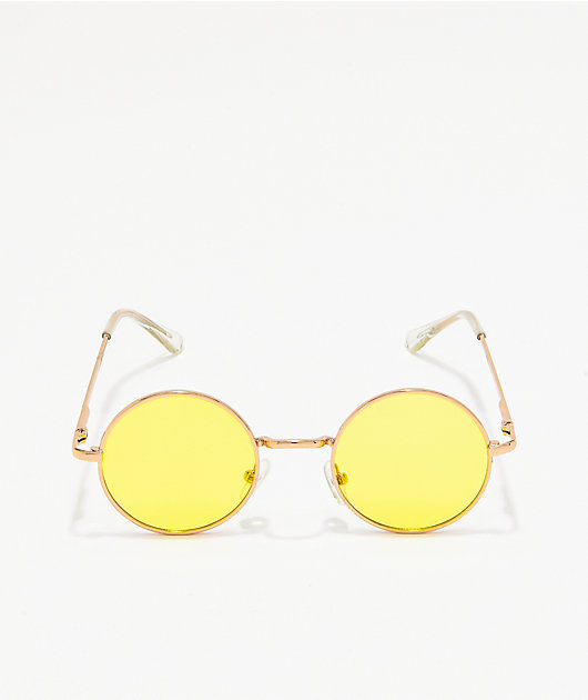 Gafas de sol redondas amarillas pequeñas Gafas de sol redondas amarillas pequeñas