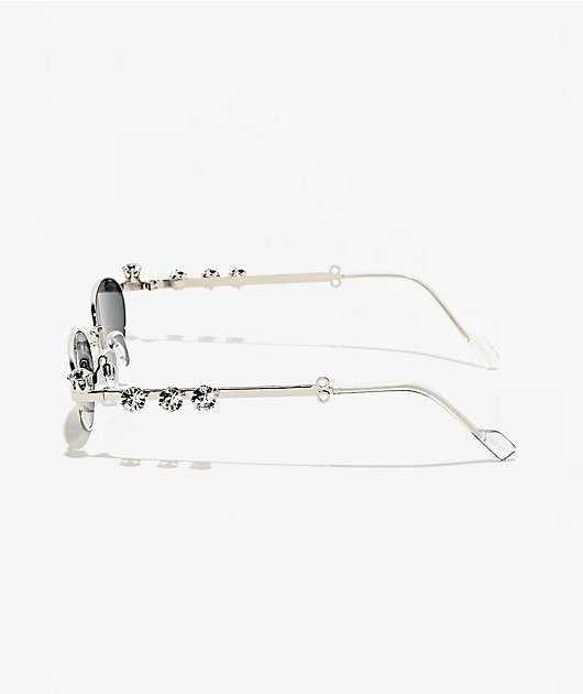 Gem'd Wire Silver Sunglasses