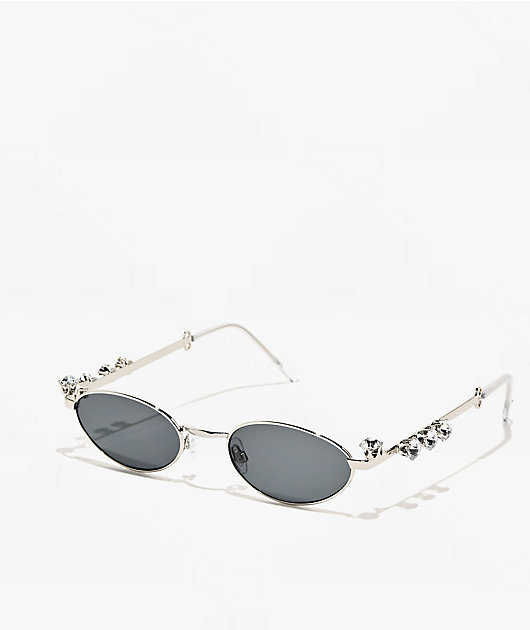 Gem'd Wire Silver Sunglasses