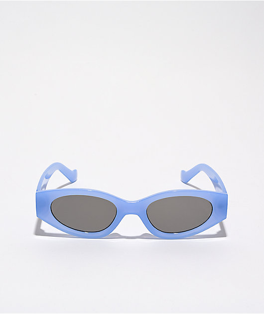 Geo Powder Blue Cat Eye Sunglasses 