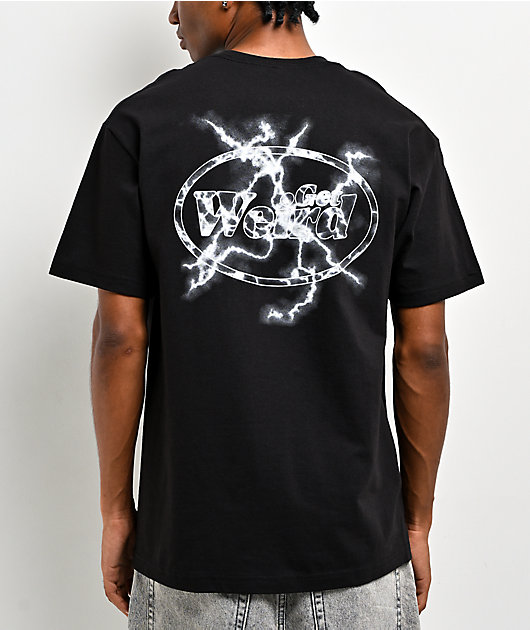Get Weird Lightning Black T-Shirt