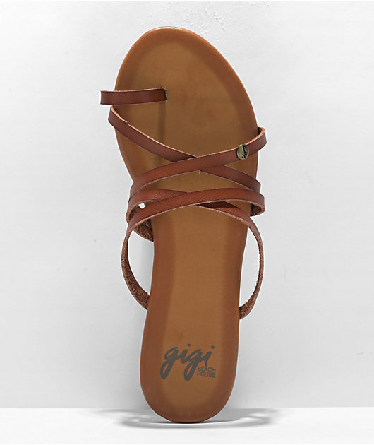 Gigi Athena Cognac Sandals