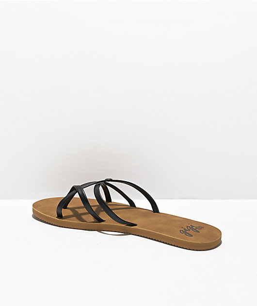 Black and store tan sandals