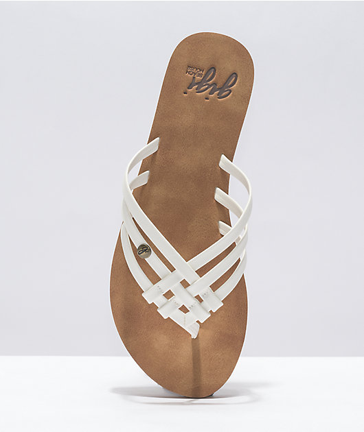 Gigi Sundays Brown & White Sandals