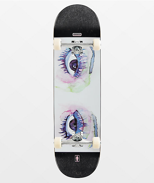 Girl Geering Party Eyes 8.5" Assembled Skateboard Complete