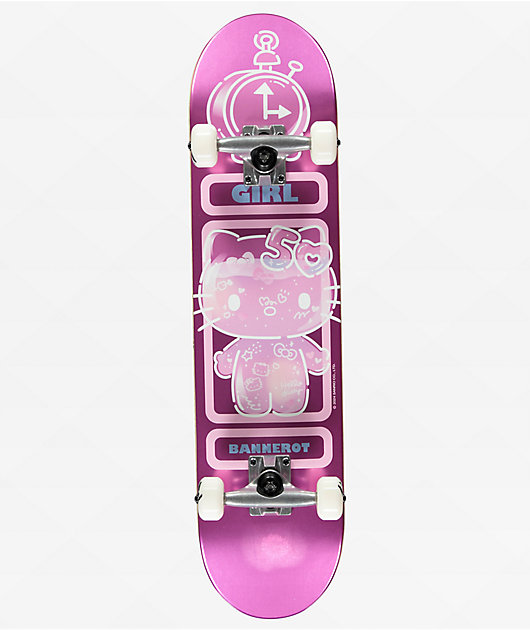 Girl x Hello Kitty 50th Anniversary Bannerot 7.5" Skateboard Complete