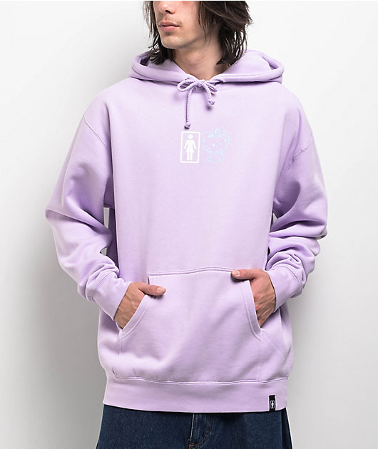 Girl x Hello Kitty 50th Anniversary Partners Lavender Hoodie | Zumiez Girl x Hello Kitty 50th Anniversary Partners Lavender Hoodie | Zumiez