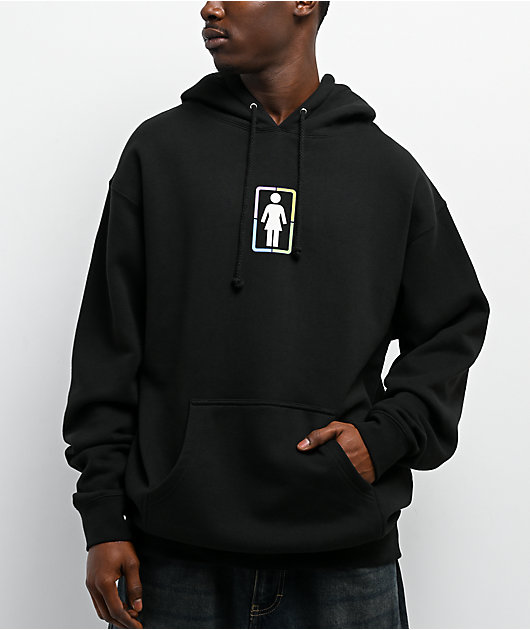 Girl x Hello Kitty and Friends Rainbow Black Hoodie | Zumiez