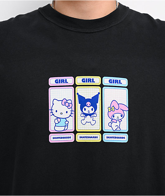Girl x Hello Kitty and Friends Triple OG Black T-Shirt | Zumiez