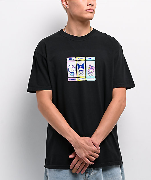 Girl x Hello Kitty and Friends Triple OG Black T-Shirt | Zumiez