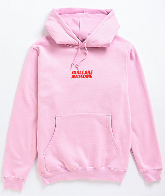 Girls Are Awesome Bright Pink Hoodie