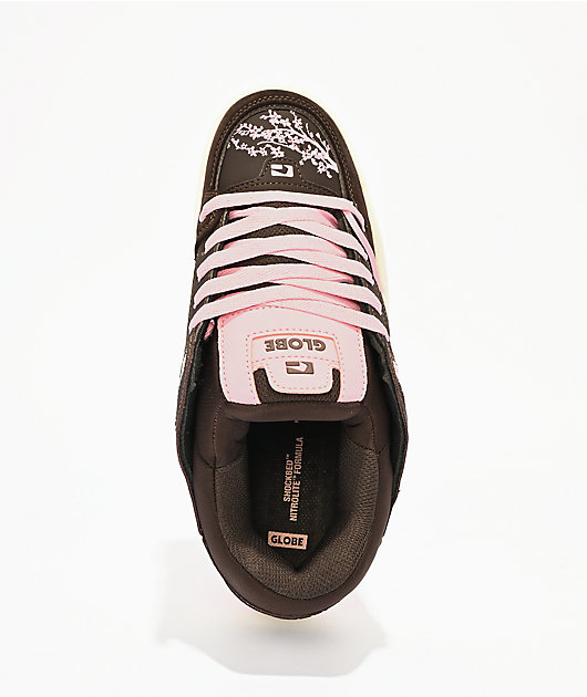 Globe Fusion Brown & Cherry Blossom Skate Shoes
