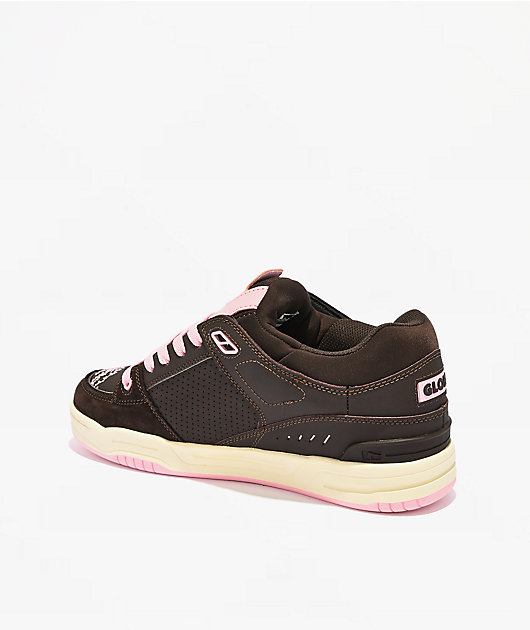 Globe Fusion Brown & Cherry Blossom Skate Shoes