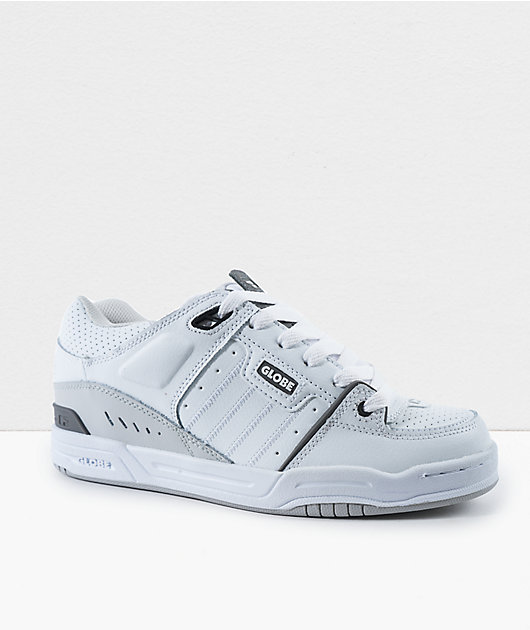 Globe Fusion White, Charcoal, & Grey Skate Shoes