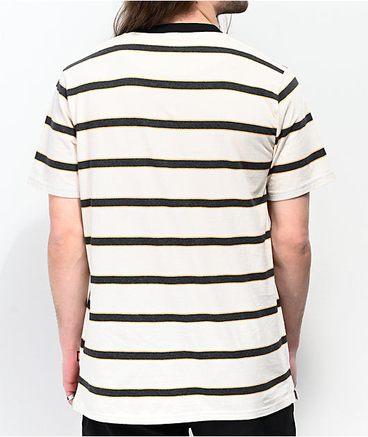 black and orange striped t shirt