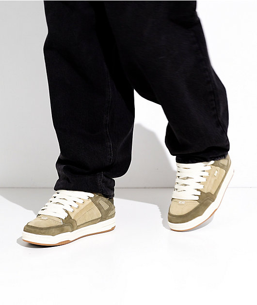 Globe Mullen Tilt Prime Olive & Sand Skate Shoes video
