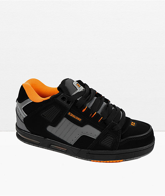 Globe Sabre Black, Grey Orange Skate Shoes Zumiez