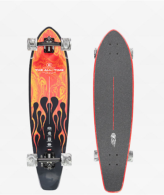 Globe The All Time Red Flames 35" Longboard Complete