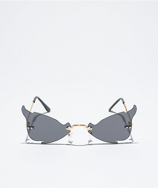 Gold & Black Wing Sunglasses
