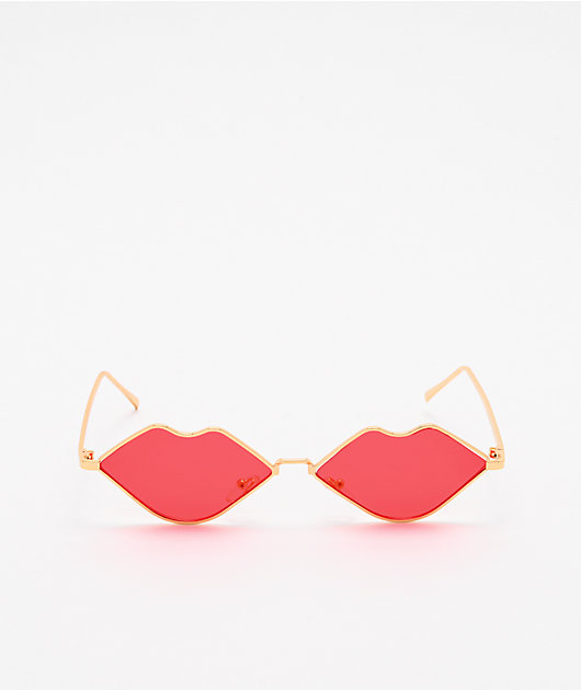 red lip sunglasses