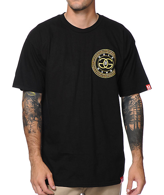 Gold Gang x Breezy Excursion Gold Chain Gang Black T-Shirt