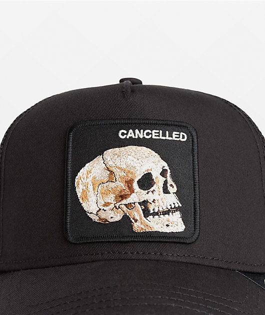 Goorin Bros. Cancelled Skull Black Trucker Hat