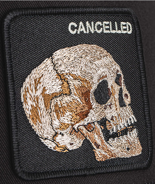 Goorin Bros. Cancelled Skull Black Trucker Hat