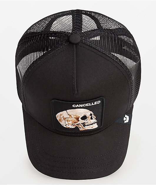 Goorin Bros. Cancelled Skull Black Trucker Hat