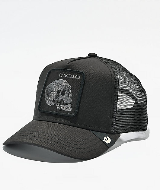 Goorin Bros. Cancelled Skull Black Trucker Hat