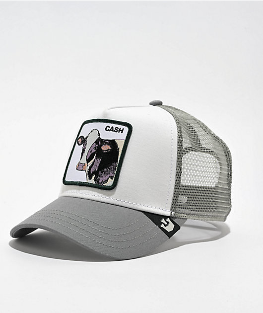 Goorin Cash Cow Grey White Trucker Hat