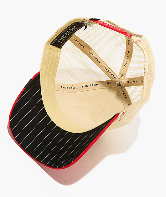 Goorin Venom Snake Fab Farm Beige & Red Trucker Hat