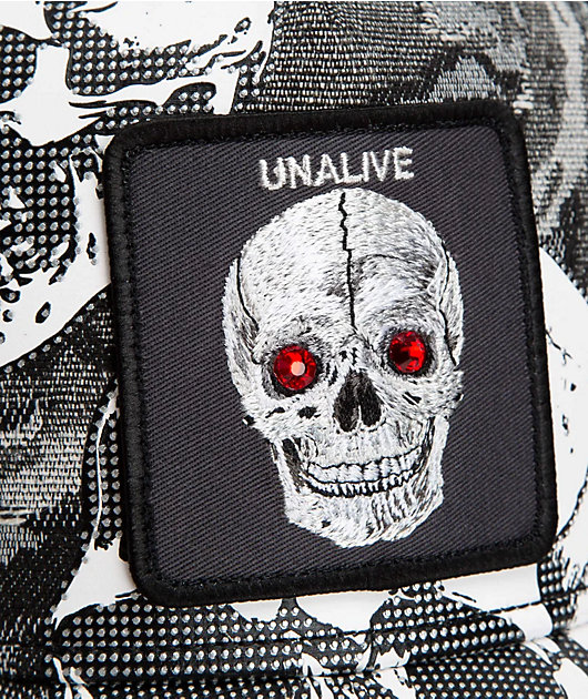 Goorin. Bros Bone Head Unalive Black Trucker Hat