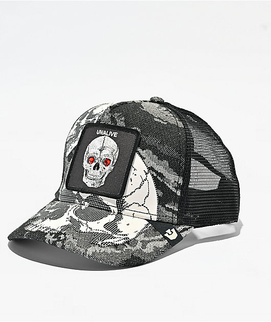 Goorin. Bros Bone Head Unalive Black Trucker Hat