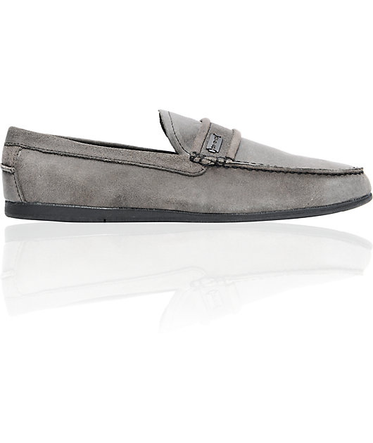 Gravis Rieder Raven Grey Suede Shoes | Zumiez