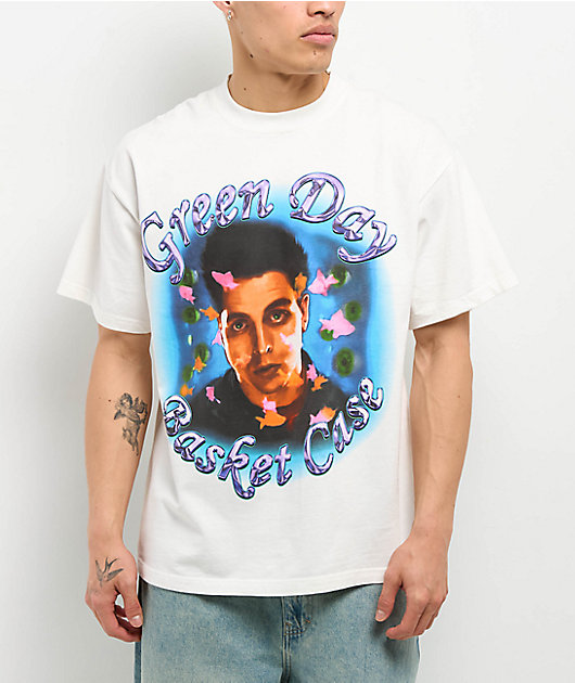【新品】GREEN DAY WHITE TEE Green Day Airbrush White T-Shirt | Zumiez
