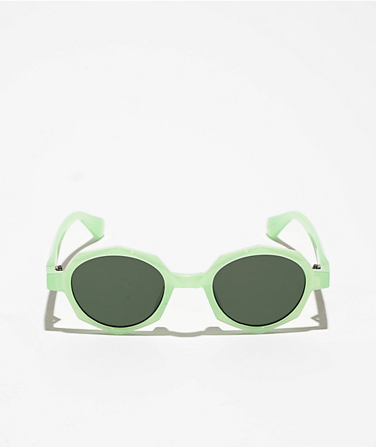 Green Octagon Sunglasses
