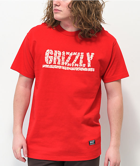 Grizzly Every Rose Red T-Shirt