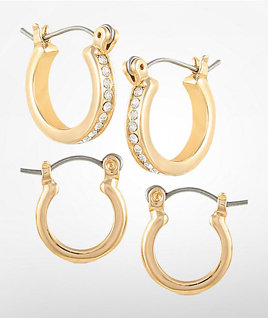 Guess Huggie Interchangeable Gold Earring Box Set