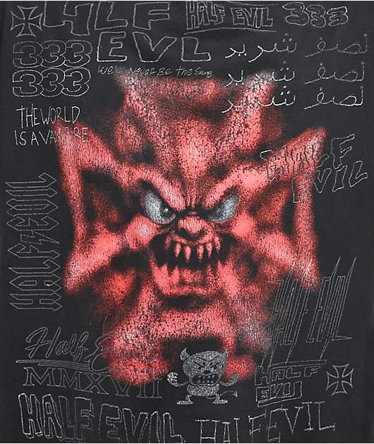 HALF EVIL 333 Demon Black T-Shirt | Zumiez