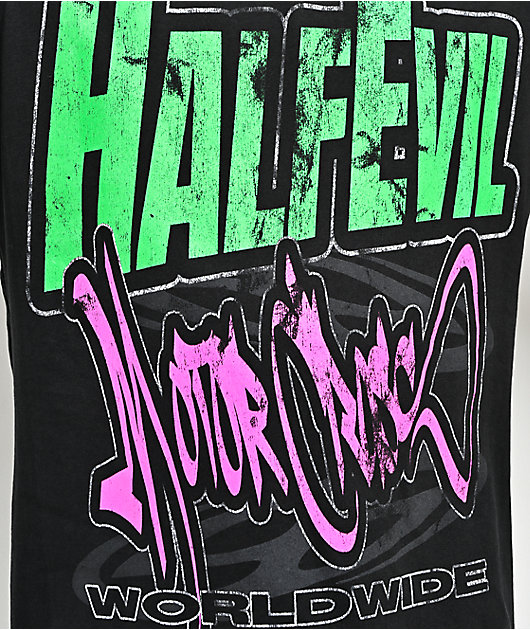 HALF EVIL Motorcross Black Long Sleeve T-Shirt