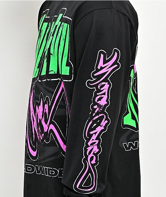 HALF EVIL Motorcross Black Long Sleeve T-Shirt