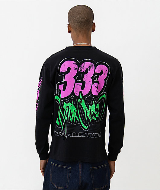 HALF EVIL Motorcross Black Long Sleeve T-Shirt